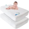 Crib Mattress Protector 2 Pack Pad Waterproof, Quilted Crib Mattress Cover Sheets Fitted, Absorbent & Noiseless Mattress Protector Fit Baby Toddler Bed Mattress Pad (Standard Size 52” x 28”)