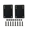 VJ Longboard Skateboard Riser Pads 6mm (1/4 ") Black w/Skateboard Screws Hardware BK 1.25 "(6mm Riser w 1.25inch Screws)