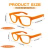 Pibupibu 8/20 Packs Kids/Adult Frame Only No Lens Orange/Multicolor Glasses Party Favors Supplies (Adult 8 Pack-Orange)