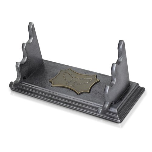 HOTCAN Wooden Magic Wand Holder and Display Stand - Mystical Fusion of Beech Wood and Metal - Owl Emblem Accent - 3 Slots