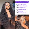 ONECHULY Water Wave Lace Front Wigs 180% Density Pre Plucked with Baby Hair 13x4 Hd Transparent Water Wave Lace Front Wig 10A Unprocessed Virgin Human Hair 18Inch Glueless Water Curly Wave Lace Wigs