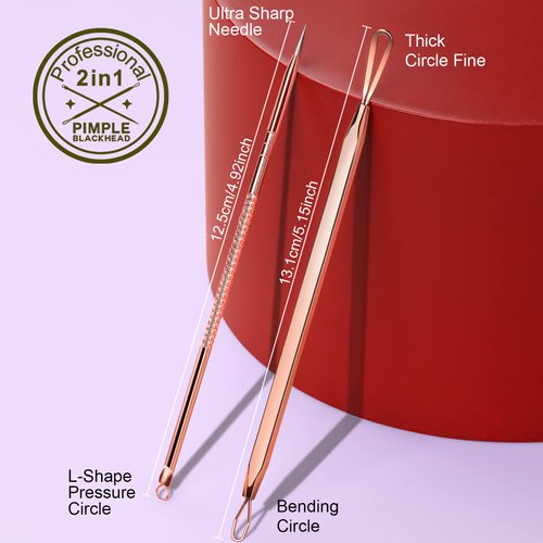 Teenitor Pimple Popper Tool, Blackhead Remover Tools, Comedone Extractor Tool Acne Tools, Pimple Extractor Tool, Blackhead Extractor Tool, Black Head Remover for Face Tool