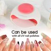 TOUCHBeauty Mini Air & LED Light Nail Dryer for Regular Nail Polishes, Ideal gift to Kids Teens Powerful Fan, Battery Powered (Small-pp)