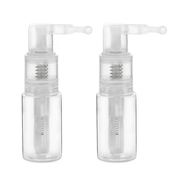 2 Pcs 35ml Portable Clear Plastic Powder Spray Bottle, Detachable Travel Spray Bottle Travel Sprayer Hairdressing Spray Bottle, Cosmetics Bottle Refillable Barber Powder Spray Bottle for Salon, Home