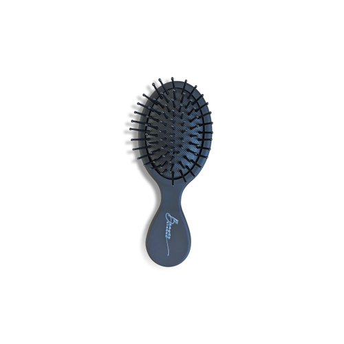 Essential Mini Hair Brush by BeaverStrong, Pocket-size Detangler Brush with Soft Bristles for Travel, Toddlers, Kids, Teens (Charcoal Black)