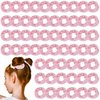 Juexica 100 Pcs Pink Velvet Scrunchies Bulk Women Soft Pink Hair Ties Ropes Cute Hair Scrunchy Elastics Solid Color Thick Elastic Bands Hair Accessories for Women Girls Kids Baby Ponytail