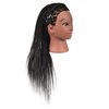 LOHXINHAIR 30 Inch 100% Real Human Hair Mannequin Head Manikin Manican Training Doll Head with Stand for Hairdresser Practice Braiding Styling Bleaching Dyeing Curling Cutting Dark Black