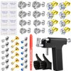 Self Ear Piercing Gun Kit-Professional Salon and Home Use Peircings Gun Tools Kit With 17 Pairs of Diamond Stud Earrings Set For Ear Nose Lip Piercing