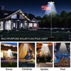Solar Flag Pole Light 128 LED Light, Super Bright Led Solar Powered Lights on Most 15 to 25Ft Flagpole 100% Flag Coverage, 2 Modes 2500MAH Downlight up Flag, IP67 Waterproof Auto On/Off Night Lighting