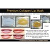 5 Masks 24K Gold Collagen Lip Treatment Mask Patches. Plumper Fuller Softer Lips. Anti Aging Reduce Fine Line Wrinkles Creases Hydrating Moisturizing Uplifting Tone Firmer Smooth Lips Regeneration.