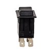 NSI 77060RQ Rocker Switch, On Off-On Circuit Function, DPDT, 20/10 amps at 125/250 VAC, 0.75" Width, 1.348" Height, 0.762" Depth, Black