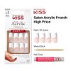 KISS Acrylic French False Nails Kit, Ready to Wear Gel & Manicure Stick included, Long-Lasting Hottest Trend Glue on Nails, Convenient & Easy to Apply, Wider Fit