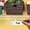 Wire Shelf Label Holder, ELEMGULY 35PCS Plastic Basket Label Holders with Tight Snap Lock, Reusable Bins Basket Labels Clip with Paper Label Inserts for Home Market Office (3 x 1.38 Inch)