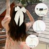TEXIJUSO 16pcs Hair Bows for Women Girls, 4pc Big Silky Satin Ribbon Hair Clips and 12pc Bow Hair Clips with Long Tail, Tassel Hair Accessories Bowknot Barrettes for Birthday Valentine's Day Gifts