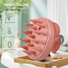BEAUTLOHAS. Soft Silicone Head Scalp Massager Hair Shampoo Brush, Silicon Hair Scrubber Dandruff Brush for Wet and Dry Hair, for Women & Men Kids or Pets, (Shell Pink)