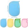 Healvian 4PCS Exfoliating Gloves Korean Exfoliating Mitts Soft Bath Gloves Exfoliating Body Scrubbers Bath Mitt Deep Cleaning Exfoliating Washcloth for Bath Shower Spa