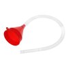 Flexible Fuel Funnel with Long Hose Plastic Small Wide Mouth Filling Funnel Car Funnel for Engine Oil Gas Fuel Gasoline Diesel Water Fluid Liquid Transmission Red (1)