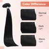 Ukira Clip in Hair Extensions Real Human Hair, Jet Black Hair Extensions Clip in Human Hair 16 Inch 120g, Natural Straight Seamless Remy Human Hair Extensions Clip ins for Black Women
