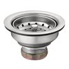Moen Kitchen Sink Stainless Steel Basket Strainer with Drain Assembly, 3-1/2 Inch Sink Drain Stopper Plug, 22036