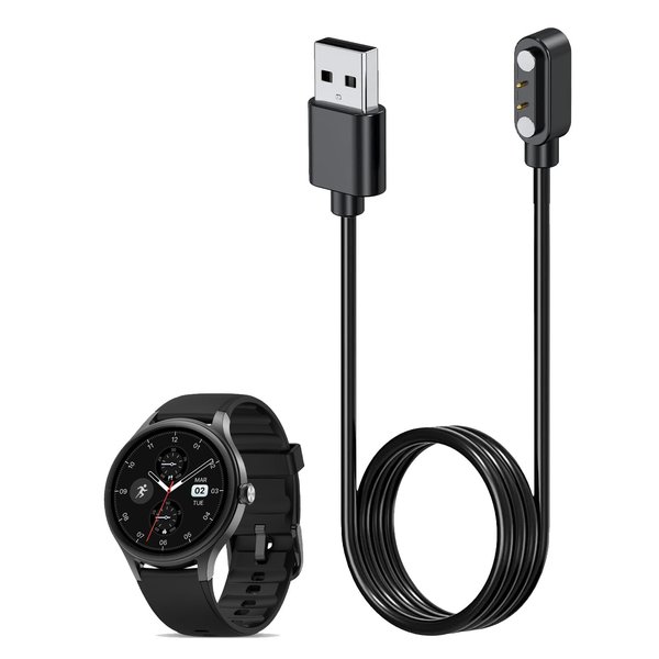 KONXISA 1-Pack Charger Cable for FQQ DR06 1.27" inch Smartwatch, Charging USB Cable with Magnetic Adsorption, Universal Magnetic Charging Cord with High Durability, Lightweight and Easy to Carry