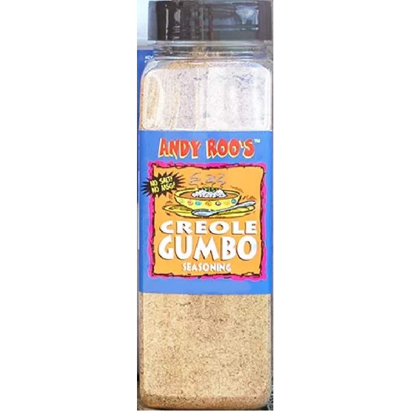 Andy Roo's Salt-Free No MSG Creole Gumbo Seasoning, 20 Ounce Bulk Shaker