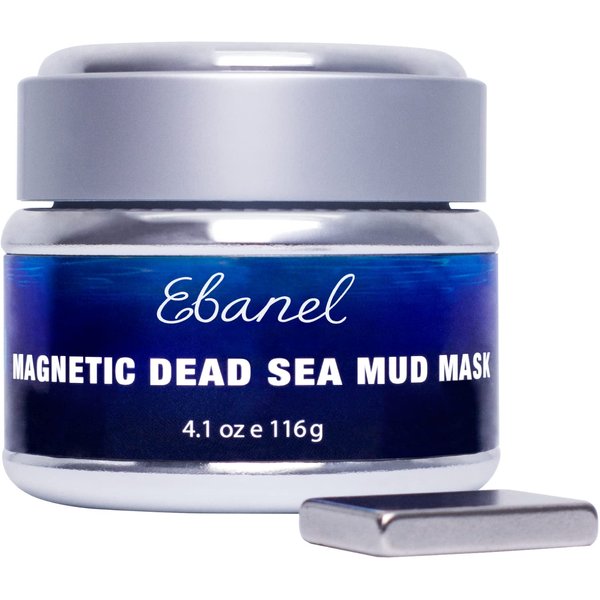 Ebanel Magnetic Dead Sea Mud Mask for Face and Body, 4.1 Oz Deep Pore Cleansing Moisturizing Bentonite Clay Detox Face Mask for Blackheads with Retinol, Rosehip, Avocado Oil, Argan Oil, Peptide