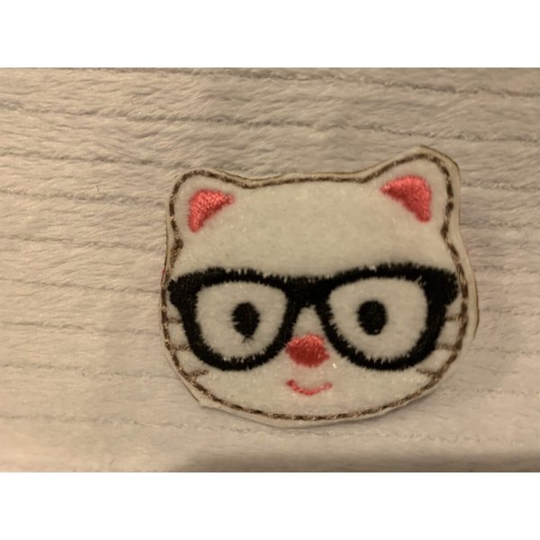 Kitty Hair Clip, Kitten Hair Clip, Cat Hair Clip, Nerd Kitty