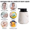 12Oz Foam Hand Soap Dispenser - Modern Ceramic Foaming Soap Dispenser with Easy-to-Press Pump, Reusable and Refillable Liquid Dish Soap Dispensers for Bathroom & Kitchen, Marble Brown