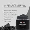 PRESS SKINCARE Bamboo Charcoal Face Mask| Mud Masks for Face | Face Masks Skincare for Men | Exfoliator, Pore Cleansing & Anti Aging Hydrating Face Masks Skin care |3.4 FL. OZ