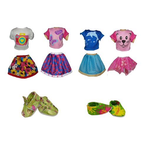 Xunwa 12Pcs Doll Clothes and Shoes Accessories for 14.5 Inch Wellie American Dolls Girl Wisher,Dolls Outfits for 14 Inch Girl Doll (Tops)