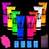 Lookmee Blacklight Neon Face and Body Paint , 0.84oz Set of 8 Tubes , Blacklight Neon Fluorescent