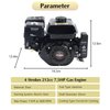 Go Kart Motor Engine, 7.5HP Gas Engine, 212cc 4 Stroke OHV Industrial Grade Gas Motor, Recoil/Electric Start Single Cylinder Air Cooled Gasoline Powered Engines for Go Kart Log Splitter