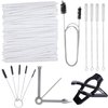 Pipe Cleaners Tool Set for Pipe Smoking,100 Pcs Bristle Pipe Cleaners,1Pcs 3-in-1 Pipe Tamper Reamer Tool,1Pcs Flexible Long Pipe Cleaners Brush,1Pcs Mini Nylon Brush Set,4Pcs Straw Cleaning Brushes