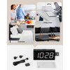 Projection Alarm Clock on Ceiling,Digital Clock for Bedroom with Battery Backup,7”Large Display,USB Charger,Dimmer,180° Rotatable Projector,12/24H,Snooze,DST,Loud Alarm Clock for Kids,Adults,Elders
