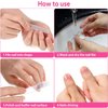 4 Pieces Glass Nail Shiner Crystal Nail Shine Buffer Polisher Crystal Glass Nano Nail File with Case for Natural Nails (White and Black Flat End)