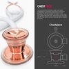 MDF Instruments, ProCardial Core™ Cardiology Stainless Steel Dual Head Adult-Pediatric Stethoscope with Adult Cardiology Bell Convertible Attachment - Free-Parts-for-Life (MDF797DD) (Rose Gold/White)