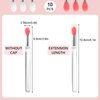 heemeei Silicone Nail Powder Applicator Brush, 10Pcs Reusable Silicone lip Brush Nail Art Brushes for Manicure Holographic Chrome Mirror Glitter Powder Pigment Lipstick Eyeshadow Makeup(Red)…