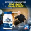 MemoGenesis – Daily Support Formula with a Natural Blend to Help Maintain Clarity, Focus & Everyday Alertness | Easy-to-Swallow Memo Genesis Pills for Everyday Use (60 Capsules)