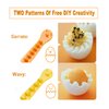 Multi-functional household egg cut flower shaper, egg decorator, delicate kitchen gadgets, easy to clean (2 pieces/set)
