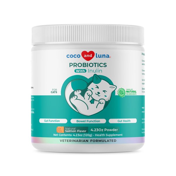 Probiotics for Cats – 4.23oz/120g Powder - Digestive Enzymes, Cat Probiotics and Digestive Enzymes, Cat Probiotics Powder, Promotes Healthy Stomach and Digestion (for Cats)