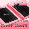 Eefofnn Fluffy Lash Extension Kit 240pcs DIY Individual Eyelashes Kit 80D+100D Cluster Lashes with Bond and Seal Lash Glue Tweezers 10-20MM D Curl Volume Eyelash Extensions DIY Lashes Extension Kit