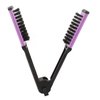 Hair Straightening Double Brush Comb, Brush Hair Straightener, Anti-Static Soft Bristles Brush Comb ABS High Temperature Resistant Hair Straightener Brush for Hairdressing