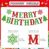 Christmas Birthday Banner Christmas Birthday Decorations Merry Birthday Banner for Christmas Birthday Party Decorations Happy Birthday Christmas Decorations