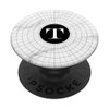 Cell Phone Pop Out Holder,White and Black Spiderweb Letter T PopSockets Grip and Stand for Phones and Tablets