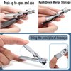 Men's Nail Clipper, 2024 New Luxury Ultra Sharp Nail Clipper, Suitable for Various Thick Nails of Anyone, Stainless Steel Nail Clipper, Splash Proof Professional Nail Clipper Set (Silver)