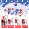 Laza Independence Day Nail Art Glitters 12 Colors Red Blue Silver Fine Powder Chunky Star Sequins Hexagon Confetti 4th of July Nail Decals Festival Polish Nail Art Supplies - Colorful Holiday