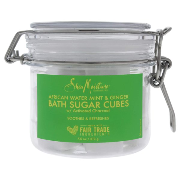 Shea Moisture African Water Mint and Ginger Bath Sugar Cubes By Shea Moisture for Unisex - 7.5 Oz Bath Soak, 7.5 Ounce