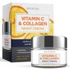 Skin 2.0 Vitamin C and Collagen Face Moisturizer - Anti-Aging, Skin Tightening, Brightening Night Cream - Cruelty Free Korean Skin Care For All Skin Types - 1.69 Fl. oz