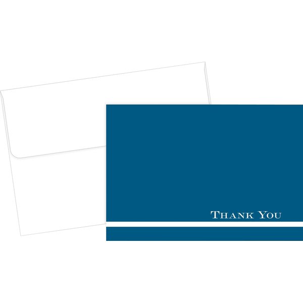 Great Papers! Midnight Blue Thank You Cards with Envelopes, Perfect for Weddings, Baby Showers and Graduations, 24 Count (10646)