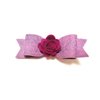 Felt rose and bow hair clip-8 colors